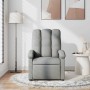 Sillón reclinable de masaje de tela gris claro