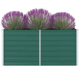 Elevated green galvanized steel planter 160x80x77cm by vidaXL, Pots and planters - Ref: Foro24-47010, Price: 73,77 €, Discoun...