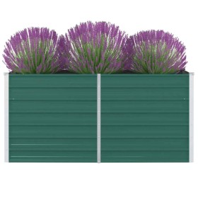 Erhöhtes Pflanzgefäß aus grünem verzinktem Stahl 160x80x77cm von vidaXL, Töpfe und Pflanzgefäße - Ref: Foro24-47010, Preis: 7...