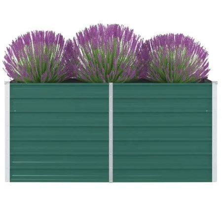 Elevated green galvanized steel planter 160x80x77cm by vidaXL, Pots and planters - Ref: Foro24-47010, Price: 73,77 €, Discoun...