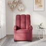 Sillón de masaje reclinable de tela color vino tinto