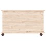 Baúl de almacenaje con ruedas ALTA madera maciza 73x39,5x43 cm