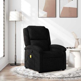 Sillón reclinable de masaje de tela negro Sillón reclinable de masaje de tela negro