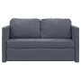 Sofá cama de suelo 2 en 1 terciopelo gris oscuro 122x204x55 cm