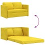 Sofá cama suelo 2 en 1 terciopelo amarillo oscuro 122x204x55 cm
