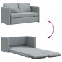 Sofá cama de suelo 2 en 1 tela gris claro 112x174x55 cm