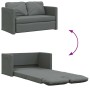 Sofá cama de suelo 2 en 1 tela gris oscuro 112x174x55 cm