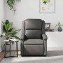 Sillón reclinable de cuero sintético gris