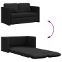 Sofá cama de suelo 2 en 1 tela negro 112x174x55 cm