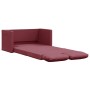 Sofá cama de suelo 2 en 1 tela rojo tinto 112x174x55 cm