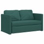 Sofá cama de suelo 2 en 1 tela verde oscuro 112x174x55 cm