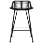 Taburetes de cocina 2 unidades ratán negro