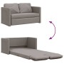 Sofá cama de suelo 2 en 1 tela gris Taupe 112x174x55 cm