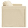 Sofá cama de suelo 2 en 1 tela crema 112x174x55 cm