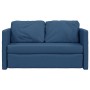 Sofá cama de suelo 2 en 1 tela azul 112x174x55 cm