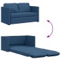 Sofá cama de suelo 2 en 1 tela azul 112x174x55 cm