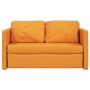 Sofá cama de suelo 2 en 1 tela amarillo oscuro 112x174x55 cm