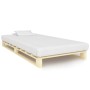 Estructura cama palets sin colchón madera maciza pino 90x200 cm