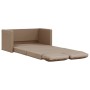 Sofá cama suelo 2 en 1 cuero sintético capuchino 112x174x55 cm