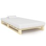 Estructura cama palets sin colchón madera maciza pino 100x200cm