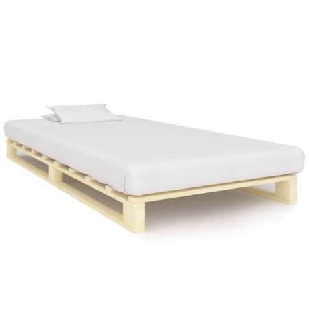 Estructura cama palets sin colchón madera maciza pino 100x200cm