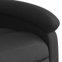 Sillón reclinable de masaje cuero auténtico negro