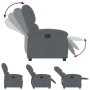 Sillón reclinable de terciopelo gris oscuro en Sillones | Comprar online en Foro24