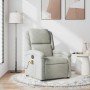 Sillón reclinable de masaje terciopelo gris claro en Sillones | Comprar online en Foro24