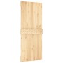Schiebetür mit Beschlägen aus massivem Kiefernholz, 85 x 210 cm von vidaXL, Türen - Ref: Foro24-3203171, Preis: 203,50 €, Rab...