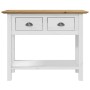 Mesa consola BODO madera maciza de pino marrón 91x35x74 cm