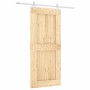 Puerta corredera con herrajes madera maciza de pino 90x210 cm von vidaXL, Türen - Ref: Foro24-3203168, Preis: 216,00 €, Rabat...