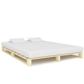 Estructura de cama de palets sin colchón madera pino 180x200 cm en Camas y somieres | Comprar online en Foro24