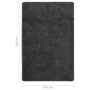 Dunkelgrauer rutschfester Shaggy-Teppich 200x290 cm von vidaXL, Teppiche - Ref: Foro24-340381, Preis: 122,54 €, Rabatt: %