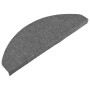 Alfombrillas autoadhesivas escalera 10 uds gris 65x22,5x3,5 cm