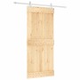 Puerta corredera con herrajes madera maciza de pino 90x210 cm de vidaXL, Puertas - Ref: Foro24-3203164, Precio: 199,32 €, Des...