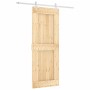 Puerta corredera con herrajes madera maciza de pino 80x210 cm de vidaXL, Puertas - Ref: Foro24-3203166, Precio: 204,70 €, Des...