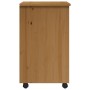 Cajonera con ruedas MOSS madera maciza pino marrón miel
