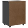 Cajonera con ruedas MOSS madera maciza de pino gris