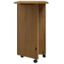Cajonera con ruedas y escritorio MOSS madera pino marrón miel