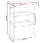 Badezimmerstruktur mit eingebautem Waschbecken aus schwarzem Eisen von vidaXL, Badezimmerwaschtische - Ref: Foro24-3101377, P...