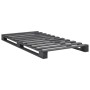 Estructura cama palets sin colchón madera maciza gris 100x200cm