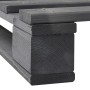 Estructura cama palets sin colchón madera maciza gris 100x200cm