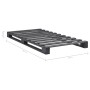 Estructura cama palets sin colchón madera maciza gris 100x200cm