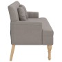 Banco con cojines tela gris taupe 113x64,5x75,5 cm