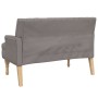 Banco con cojines tela gris taupe 113x64,5x75,5 cm