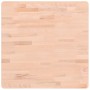 Tablero de mesa cuadrado de madera maciza de haya 60x60x1,5 cm