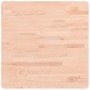 Tablero de mesa cuadrado de madera maciza de haya 60x60x4 cm