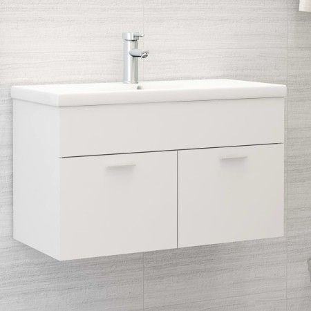 Weißer Waschbeckenunterschrank aus Holzwerkstoff von vidaXL, Badezimmerwaschtische - Ref: Foro24-3070829, Preis: 185,88 €, Ra...