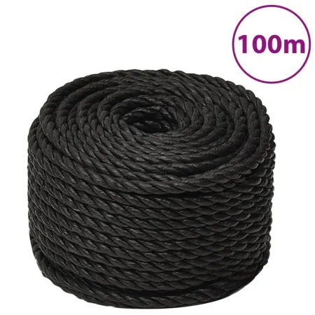 Black polypropylene work rope 10 mm 100 m by vidaXL, Ropes and metal cords - Ref: Foro24-153013, Price: 36,06 €, Discount: %