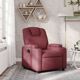 Sillón reclinable de tela rojo tinto Sillón reclinable de tela rojo tinto